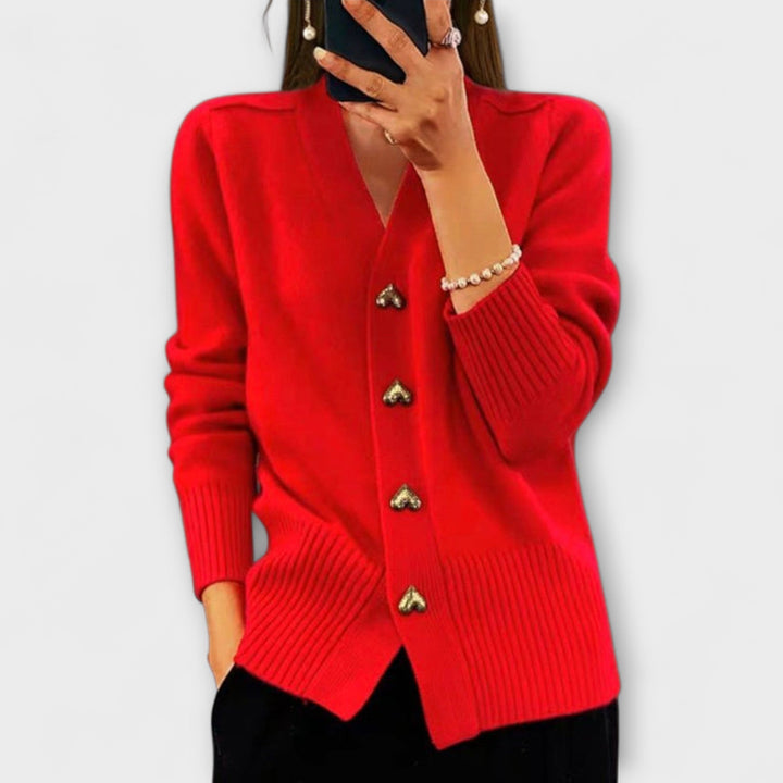 Mariy – Pulover femeiesc cu decolteu în V în stil vintage