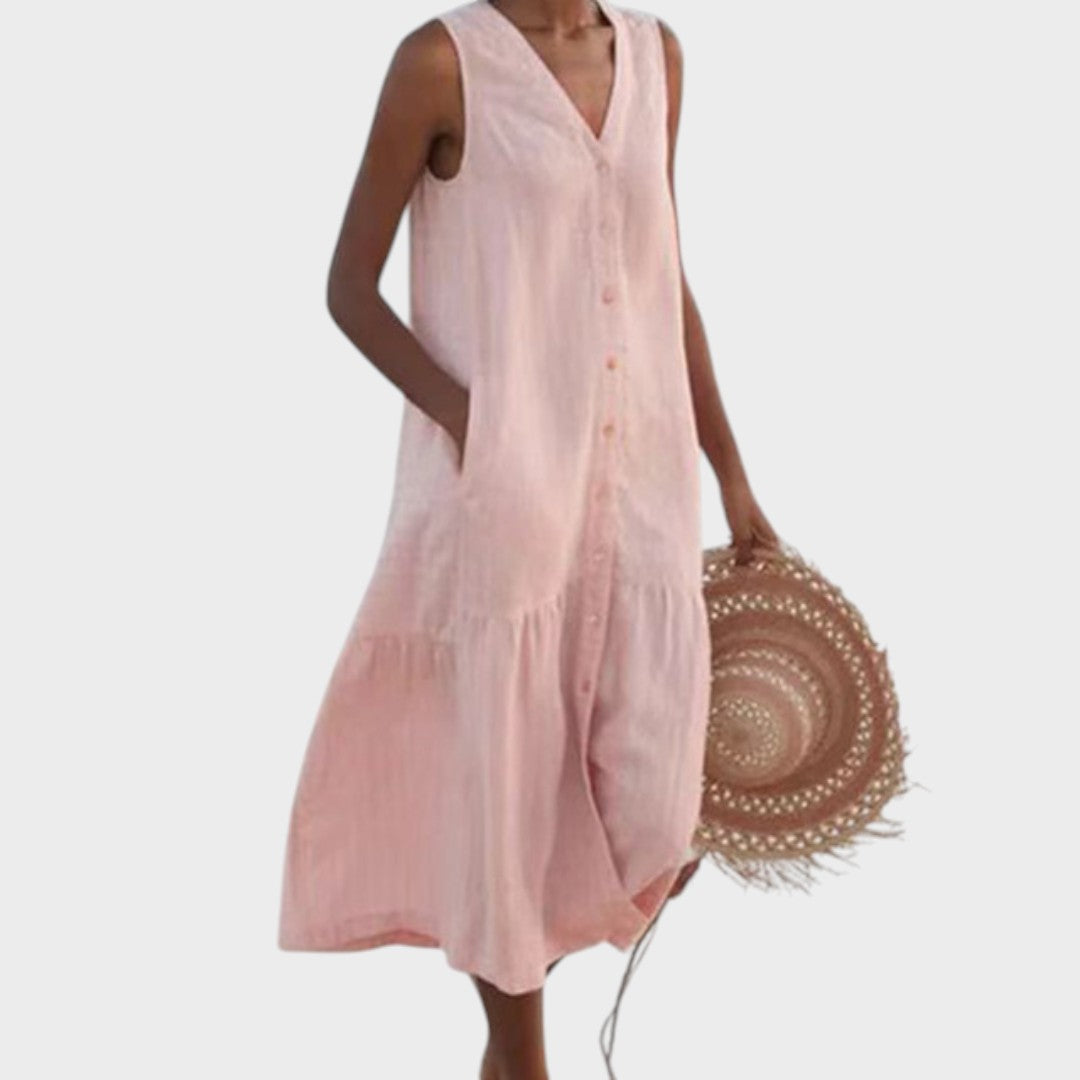 Vita - Rochie Elegantă și Potrivită cu Decupaj în V