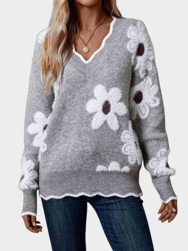 Jasinta - Bluză elegantă cu flori