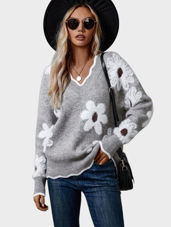 Jasinta - Bluză elegantă cu flori