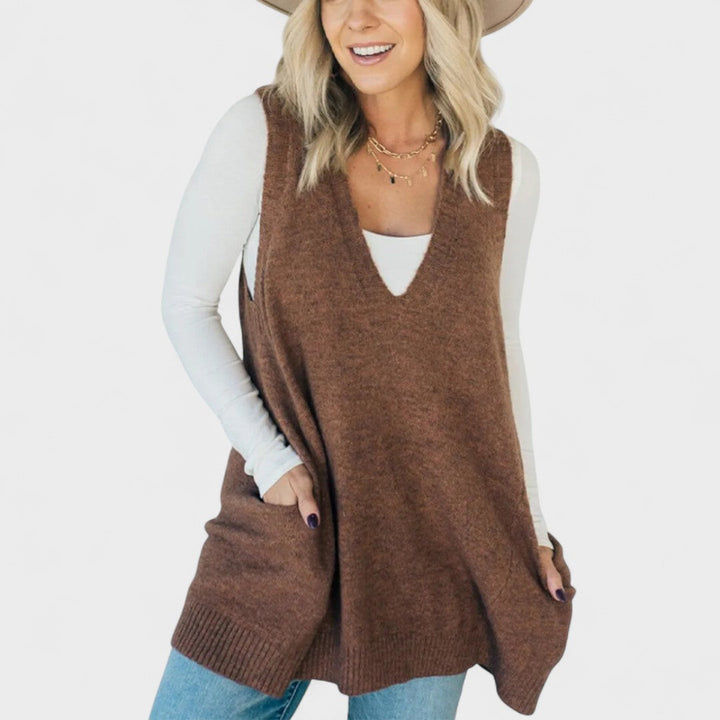 Filipa - Vestă tricotată confortabilă