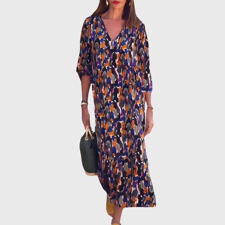 Dora | Rochie maxi cu stil retro