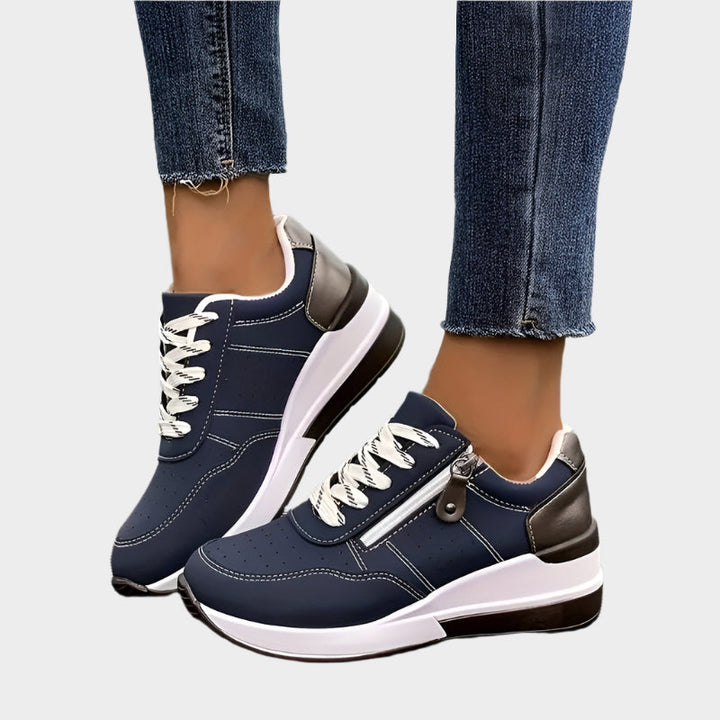 Încălțăminte ortopedică cu fermoar și talpă groasă