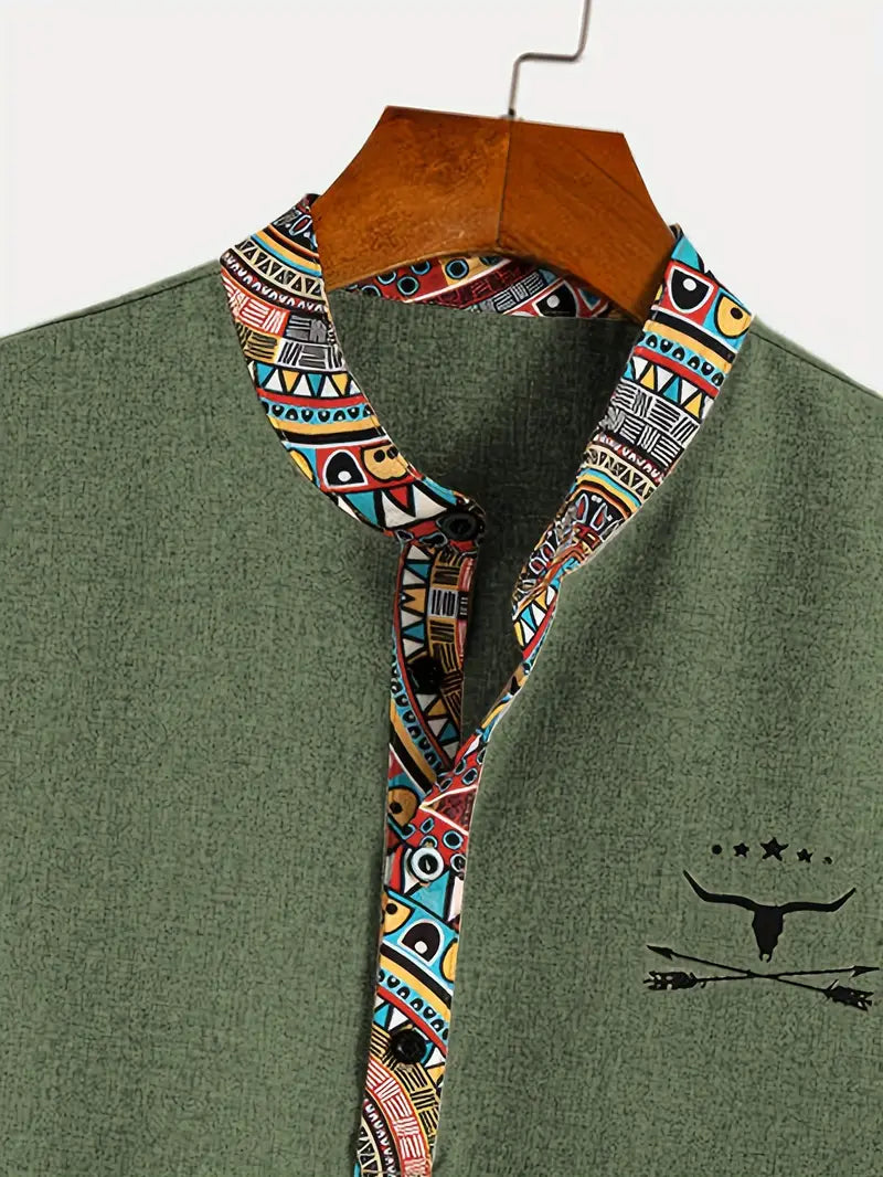 Jeko - Cămașă elegantă cu mâneci scurte