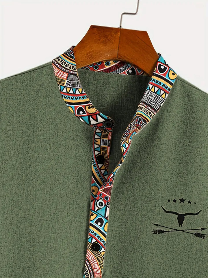 Jeko - Cămașă elegantă cu mâneci scurte