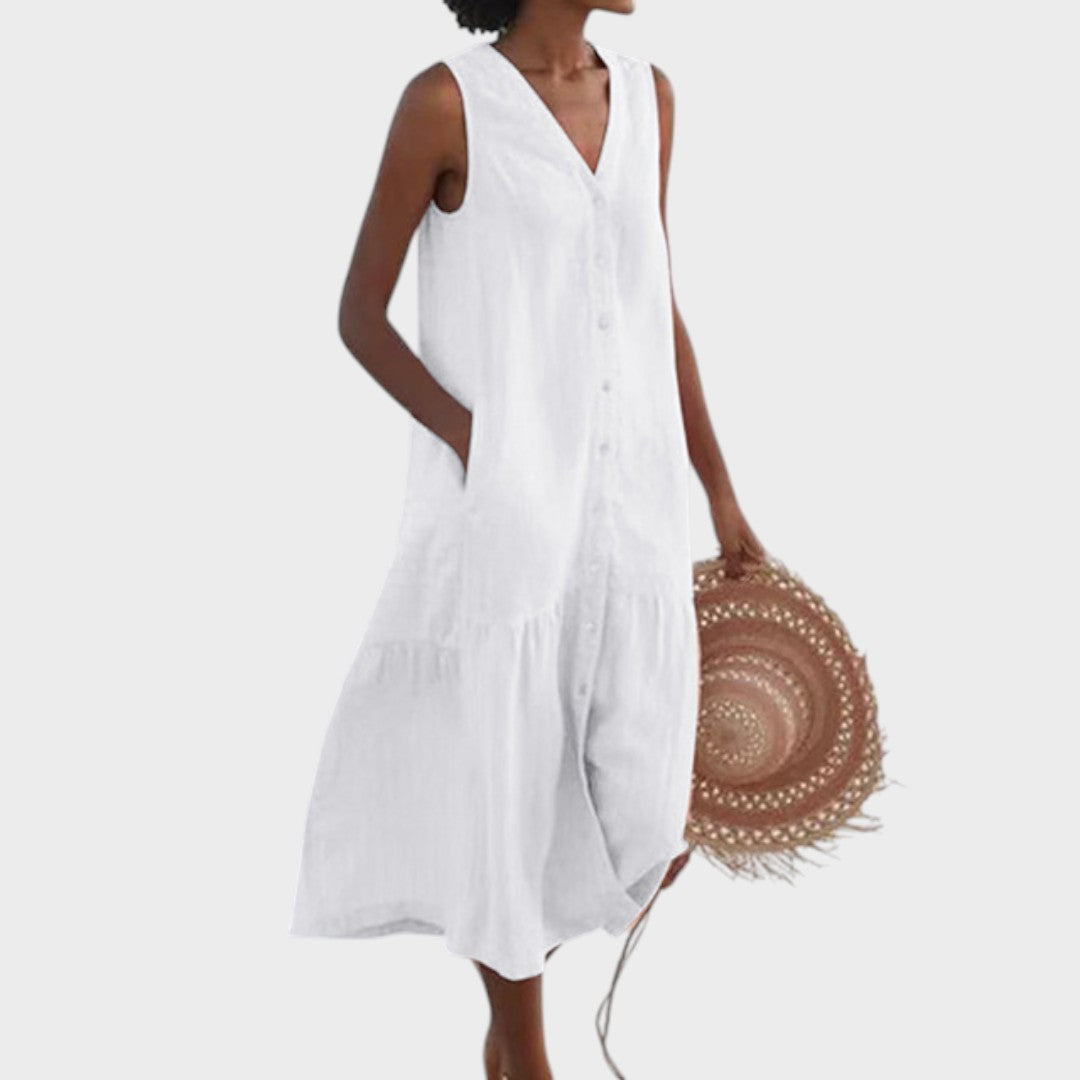 Vita - Rochie Elegantă și Potrivită cu Decupaj în V