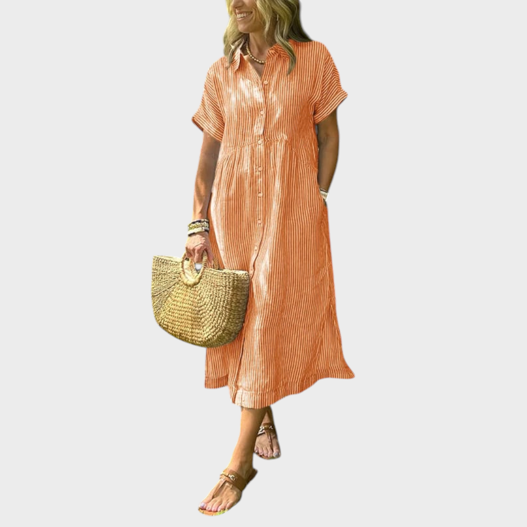 Lilyana - Rochie în dungi