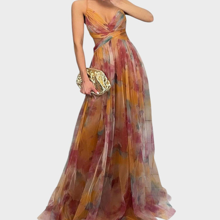 Mia - Rochie Maxi Colorată pentru o Eleganță Impecabilă