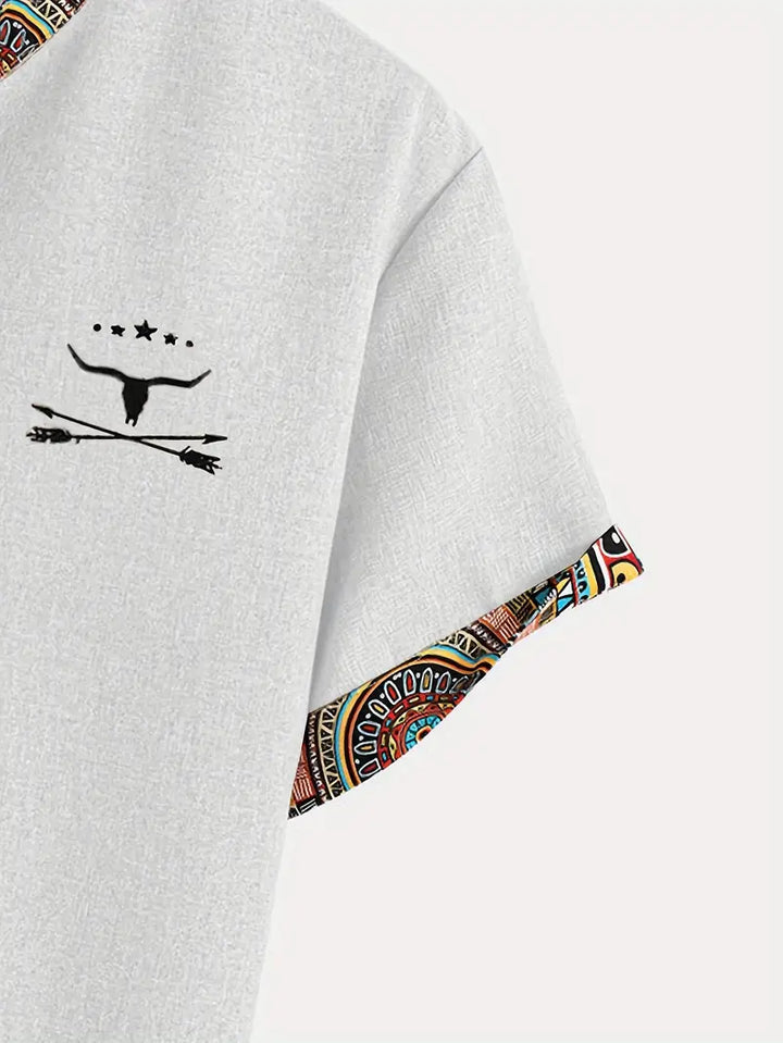 Jeko - Cămașă elegantă cu mâneci scurte