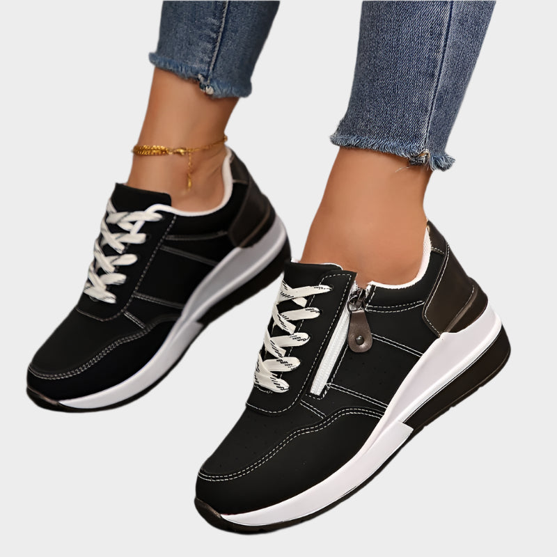 Încălțăminte ortopedică cu fermoar și talpă groasă