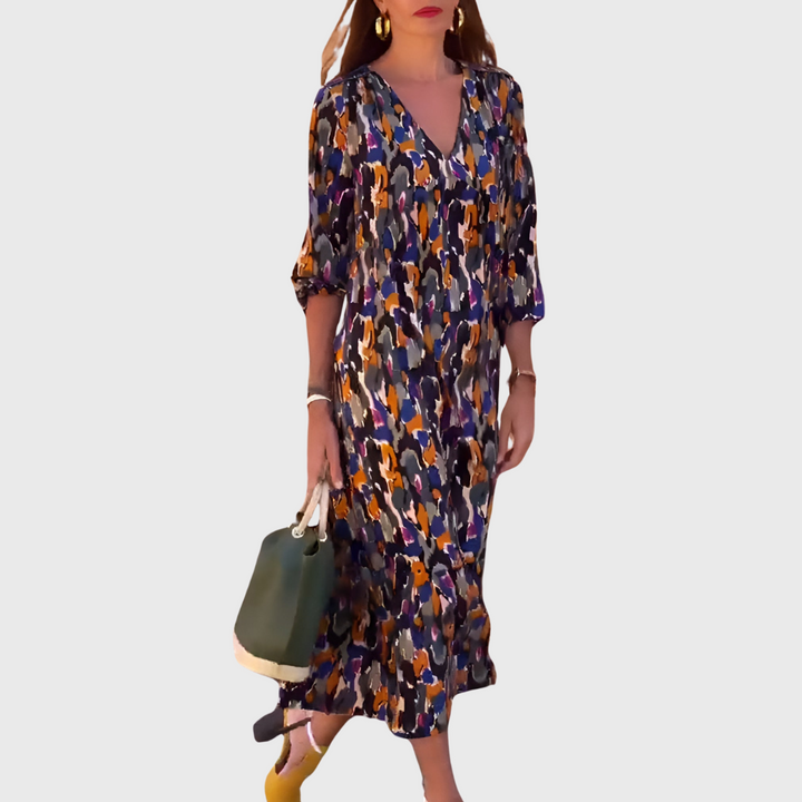 Dora | Rochie maxi cu stil retro