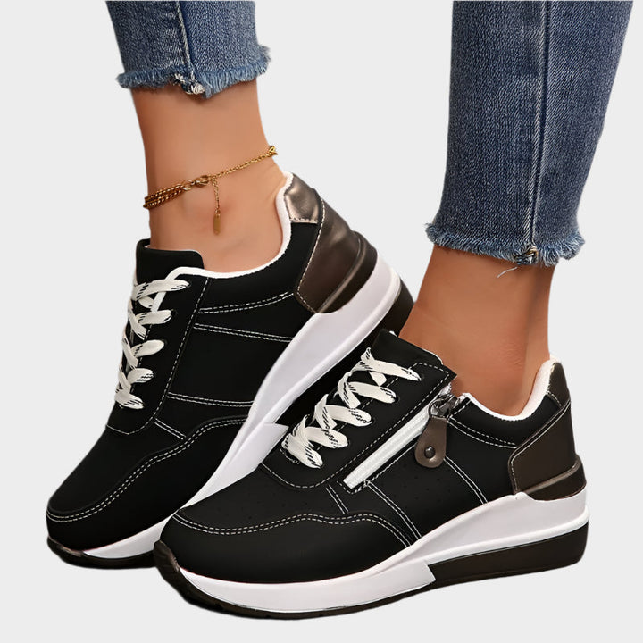 Încălțăminte ortopedică cu fermoar și talpă groasă