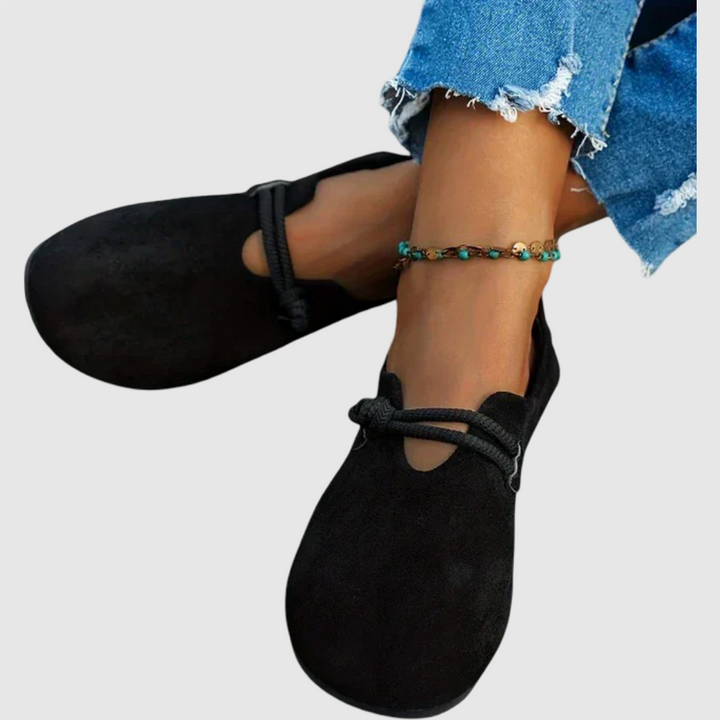 Elena – Balerini eleganți din piele întoarsă