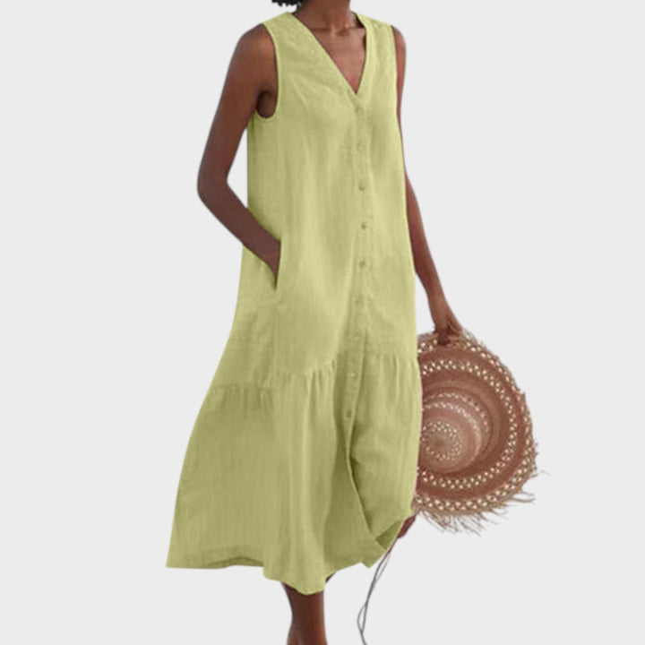 Vita - Rochie Elegantă și Potrivită cu Decupaj în V