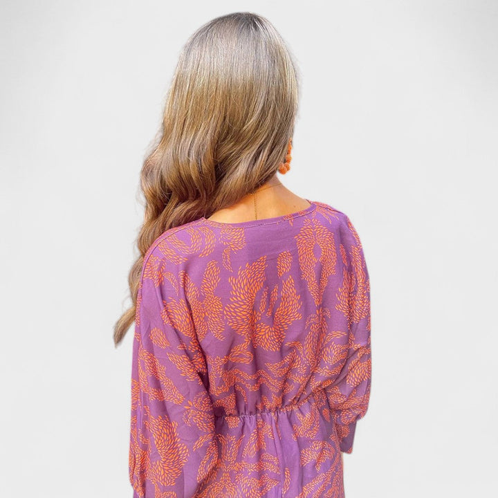 Primăvara - Rochie midi cu decolteu în V