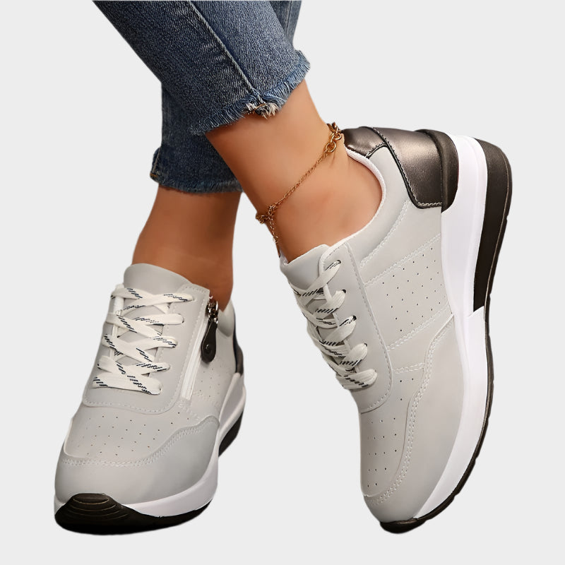 Încălțăminte ortopedică cu fermoar și talpă groasă