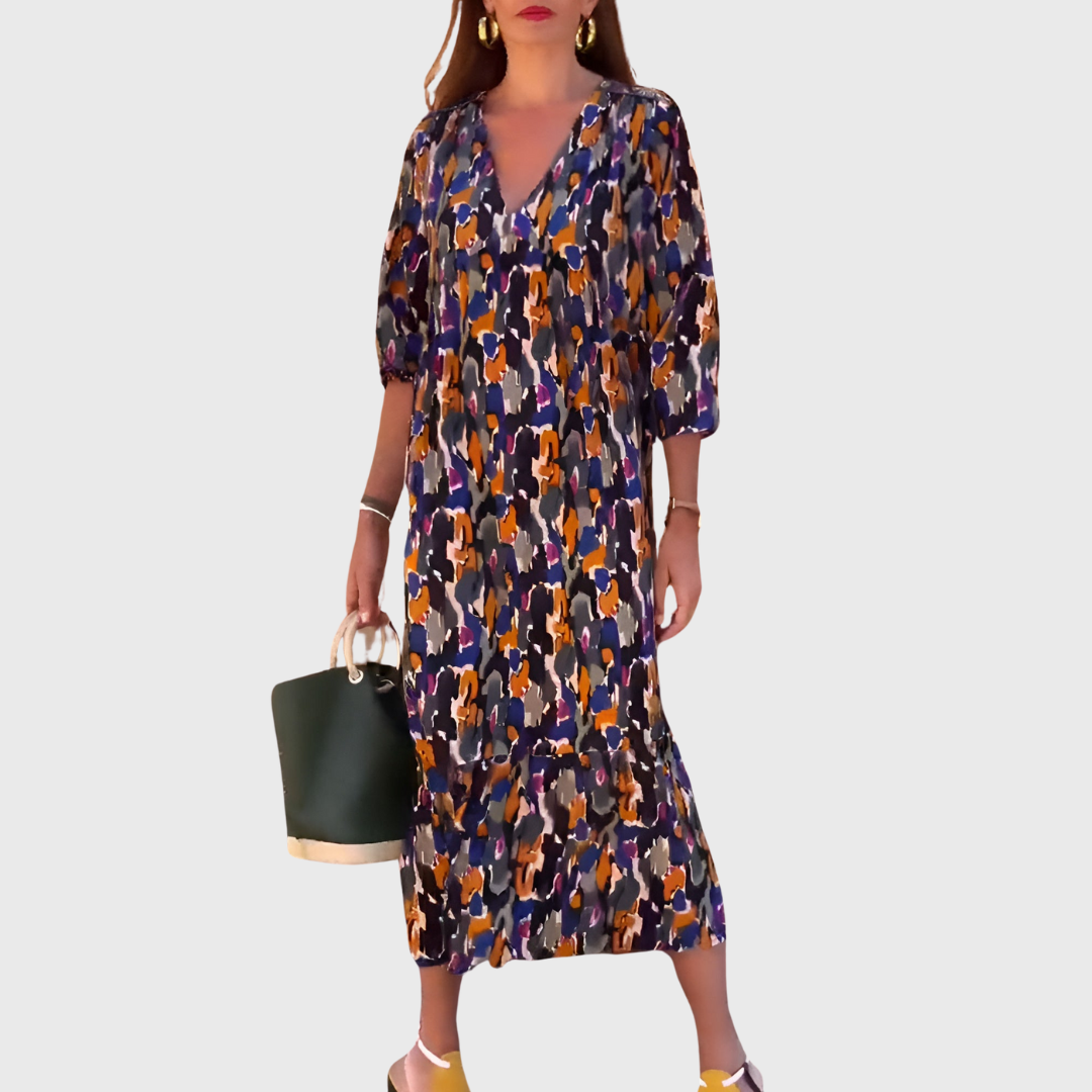 Dora | Rochie maxi cu stil retro