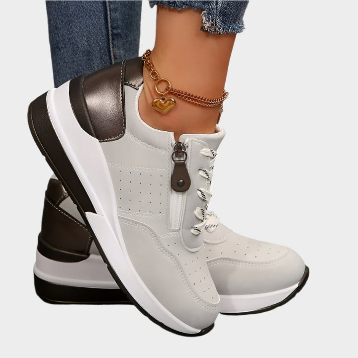 Încălțăminte ortopedică cu fermoar și talpă groasă