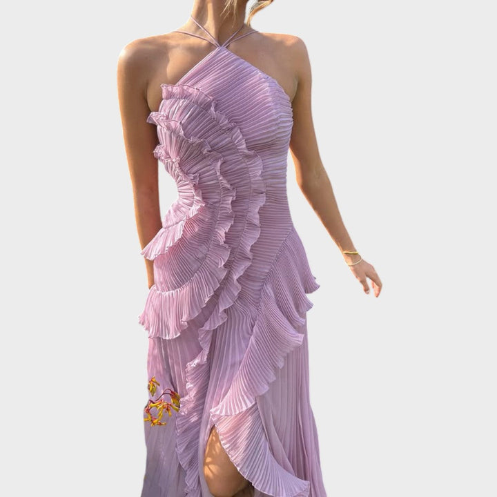 Marina - Rochie Maxi Cu Volane