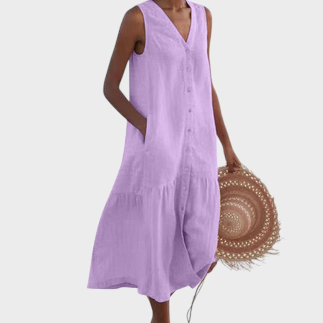 Vita - Rochie Elegantă și Potrivită cu Decupaj în V