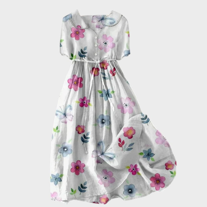 Ena - Rochie de vară cu legătură în talie