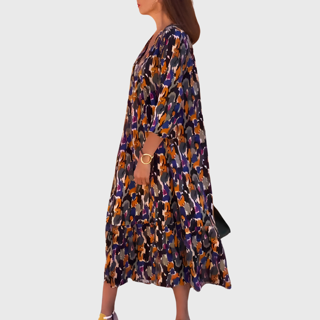 Dora | Rochie maxi cu stil retro