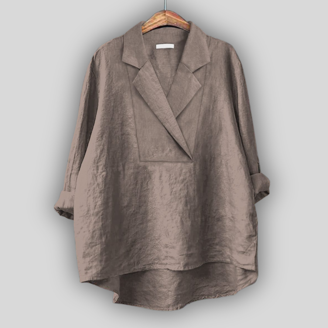 Bluză din in “Aura Roz”