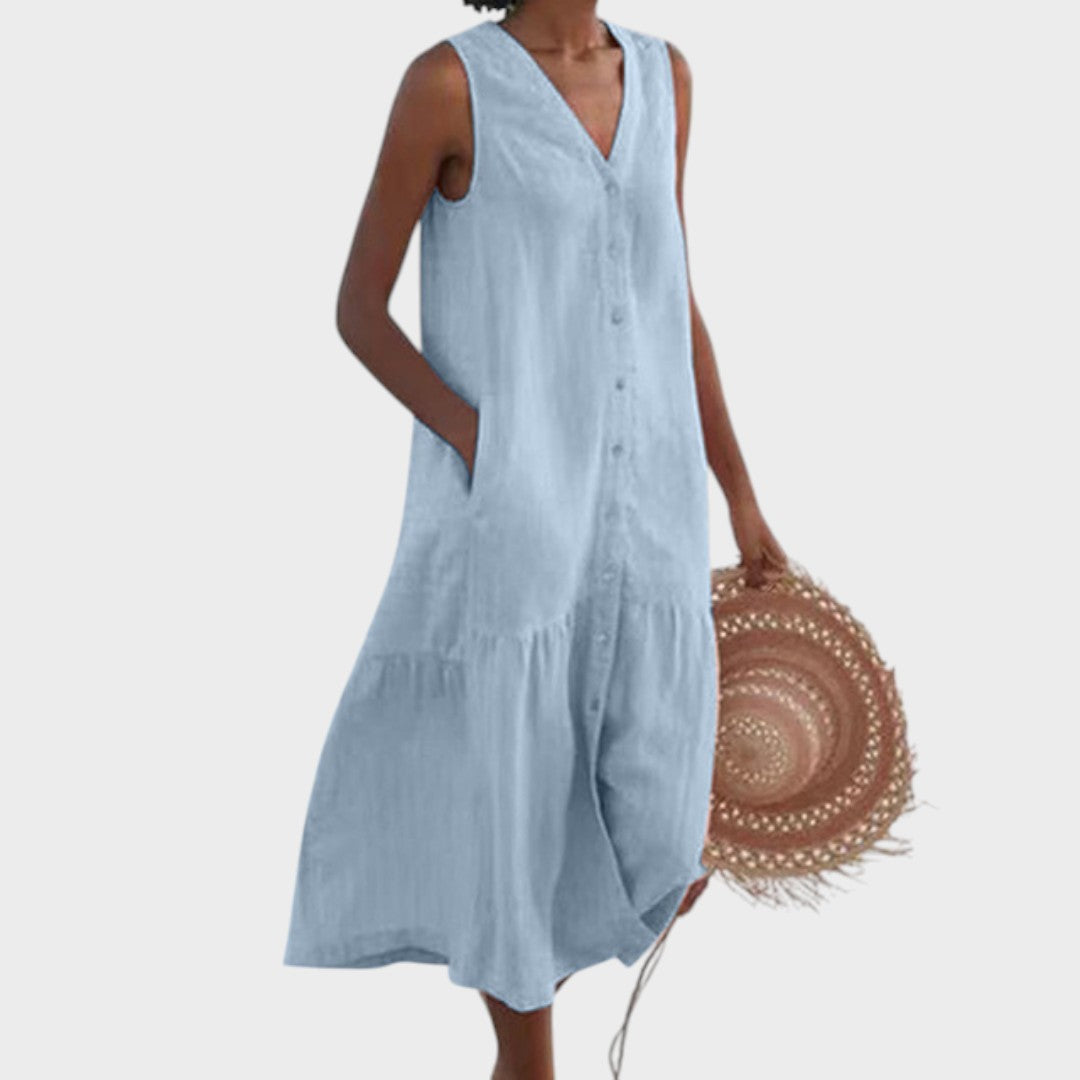 Vita - Rochie Elegantă și Potrivită cu Decupaj în V