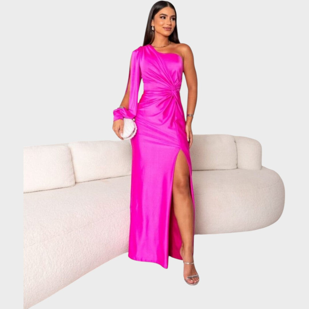 Marika – Rochie elegantă lungă cu un umăr