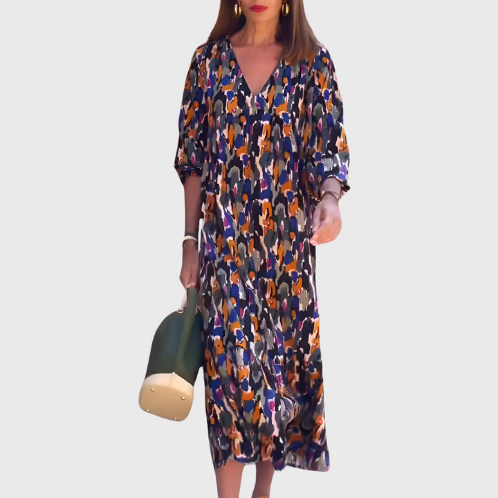 Dora | Rochie maxi cu stil retro