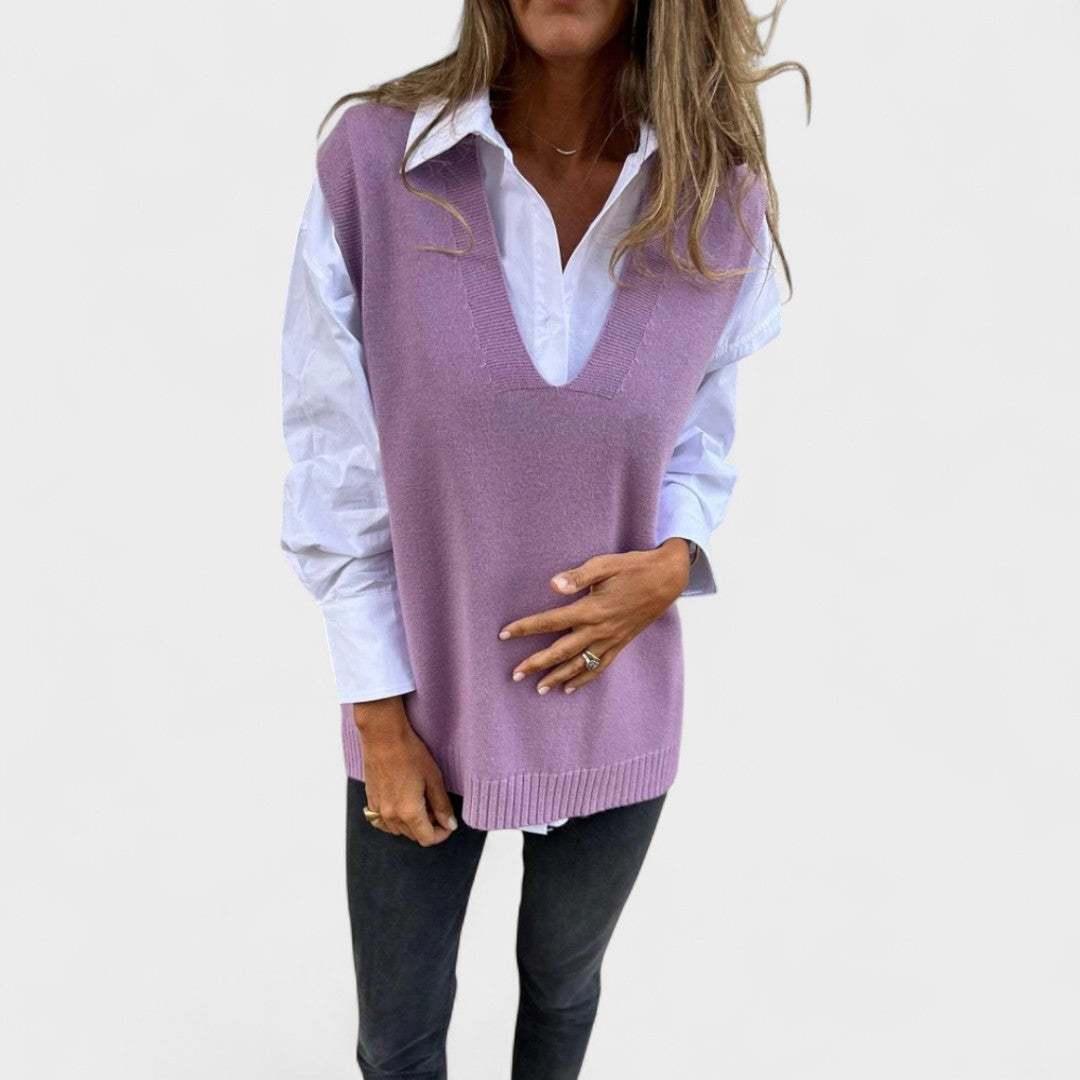 Păvica - Vestă tricotată