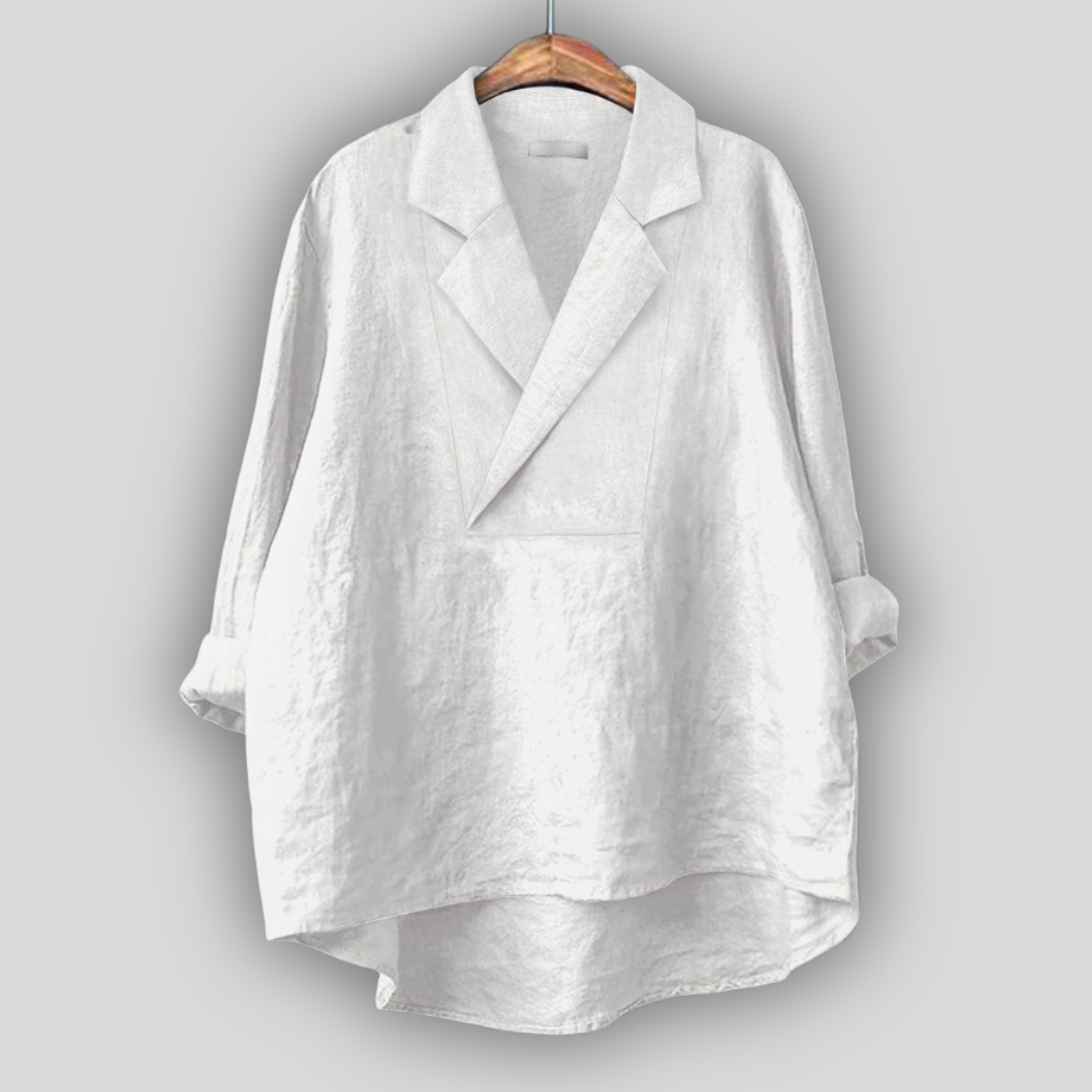 Bluză din in “Aura Roz”