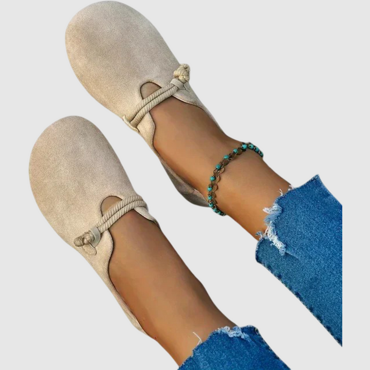 Elena – Balerini eleganți din piele întoarsă