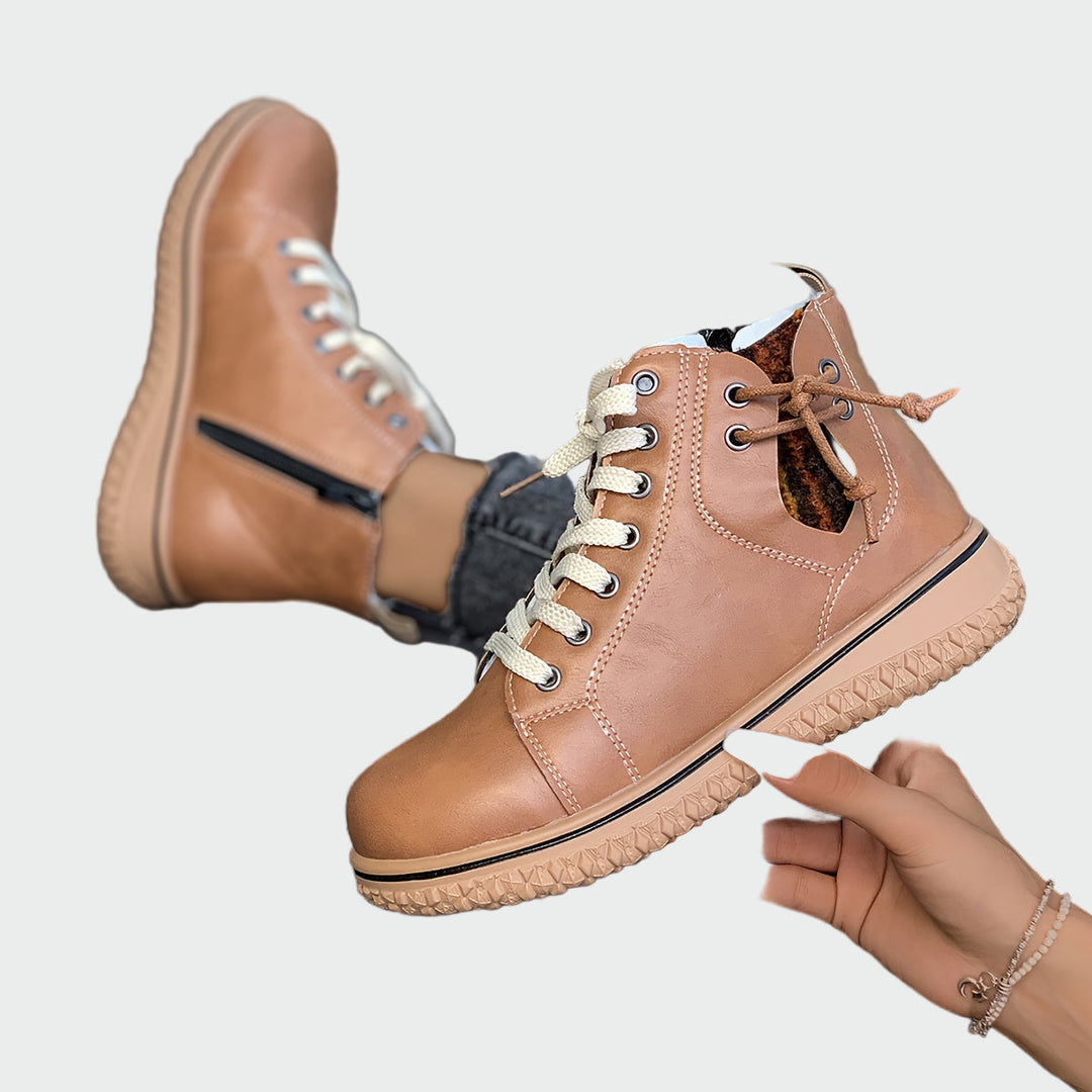 Brancha - Botine ortopedice din piele până la gleznă