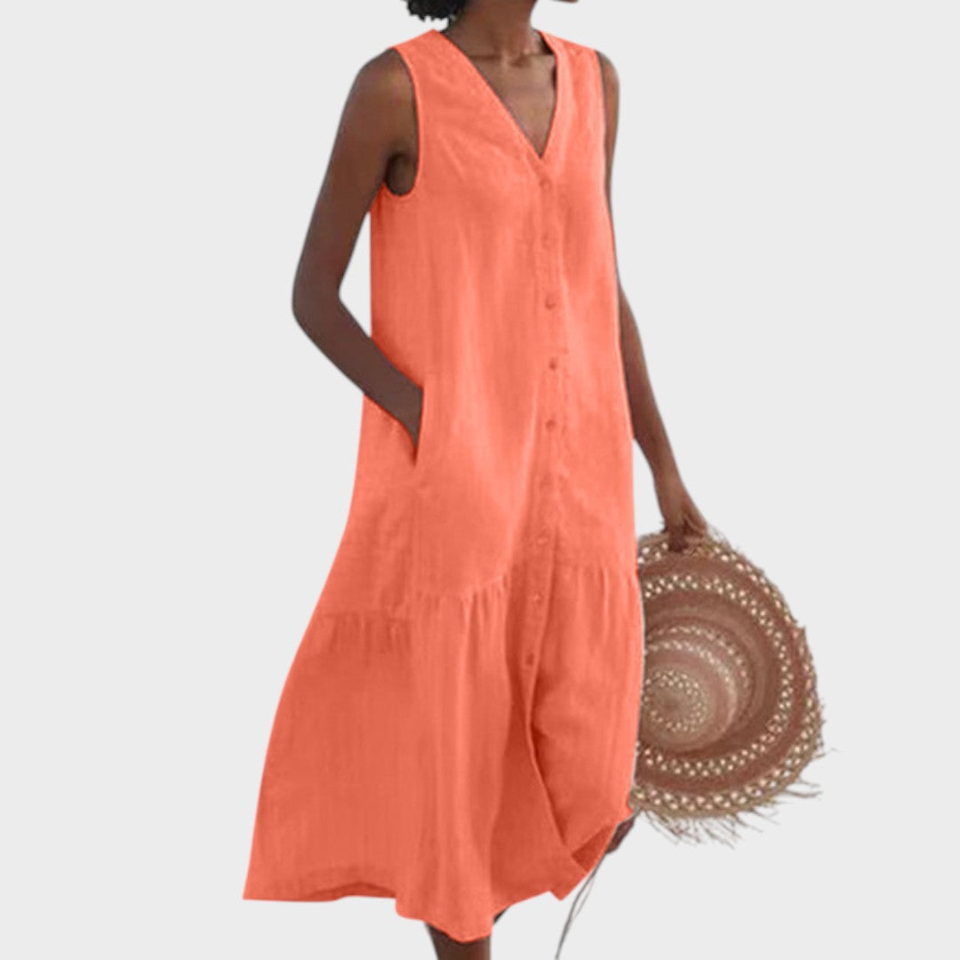 Vita - Rochie Elegantă și Potrivită cu Decupaj în V