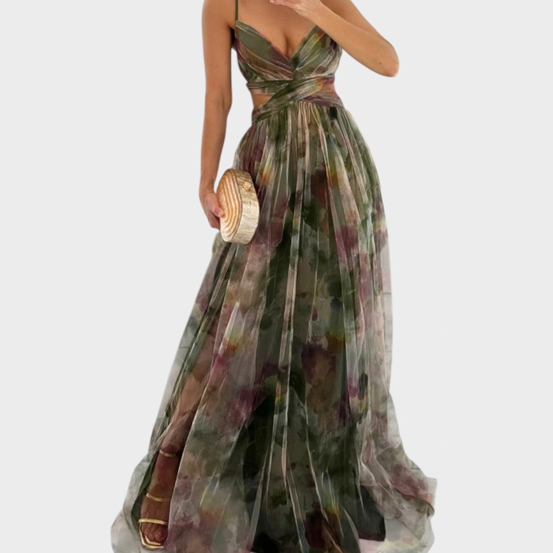 Mia - Rochie Maxi Colorată pentru o Eleganță Impecabilă