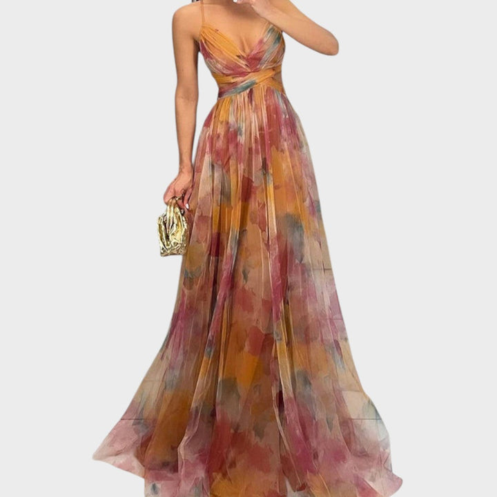 Mia - Rochie Maxi Colorată pentru o Eleganță Impecabilă