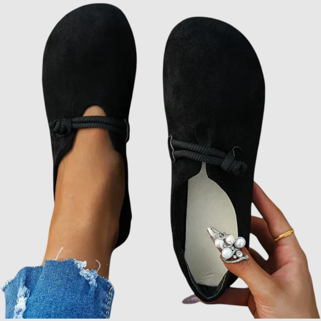 Elena – Balerini eleganți din piele întoarsă