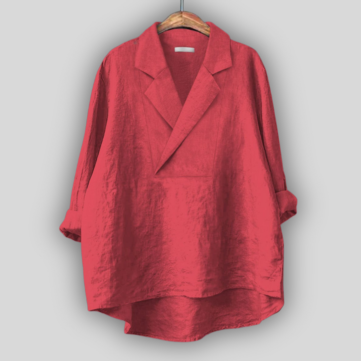 Bluză din in “Aura Roz”