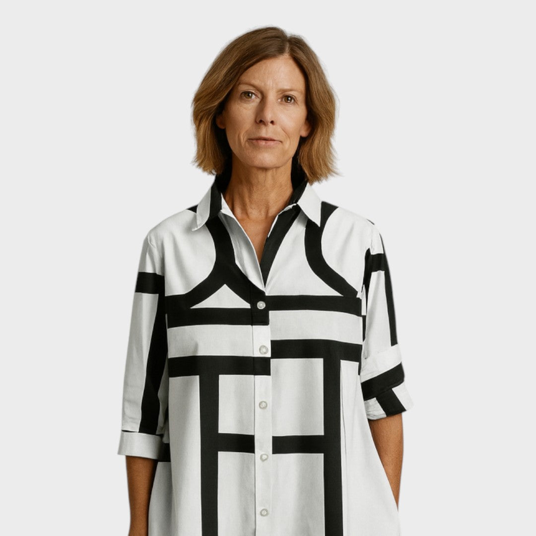 Petra - Rochie cu model geometric