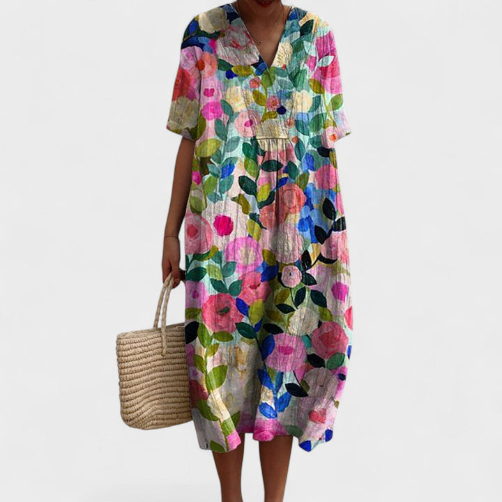 Lorena - Rochie de vară colorată