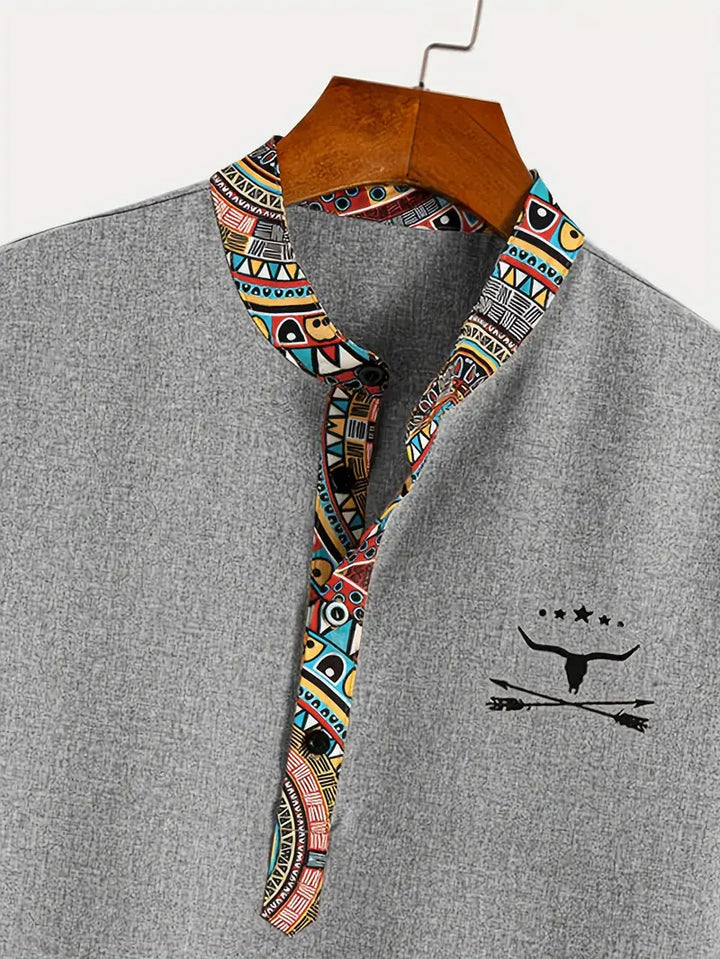 Jeko - Cămașă elegantă cu mâneci scurte