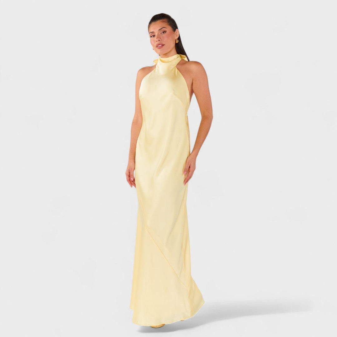 Martina - Rochie cu fundă din satin