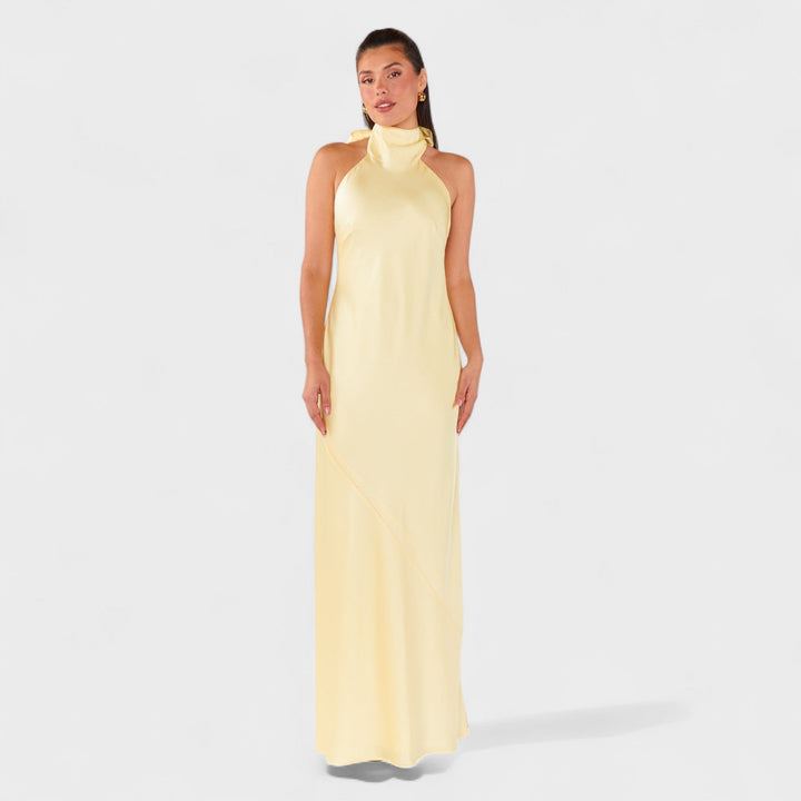 Martina - Rochie cu fundă din satin