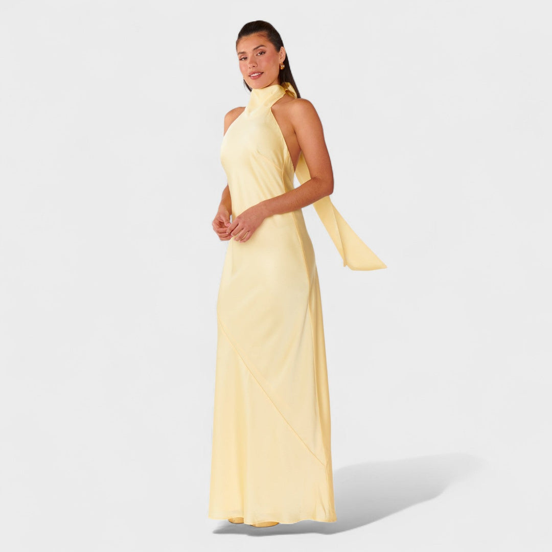 Martina - Rochie cu fundă din satin