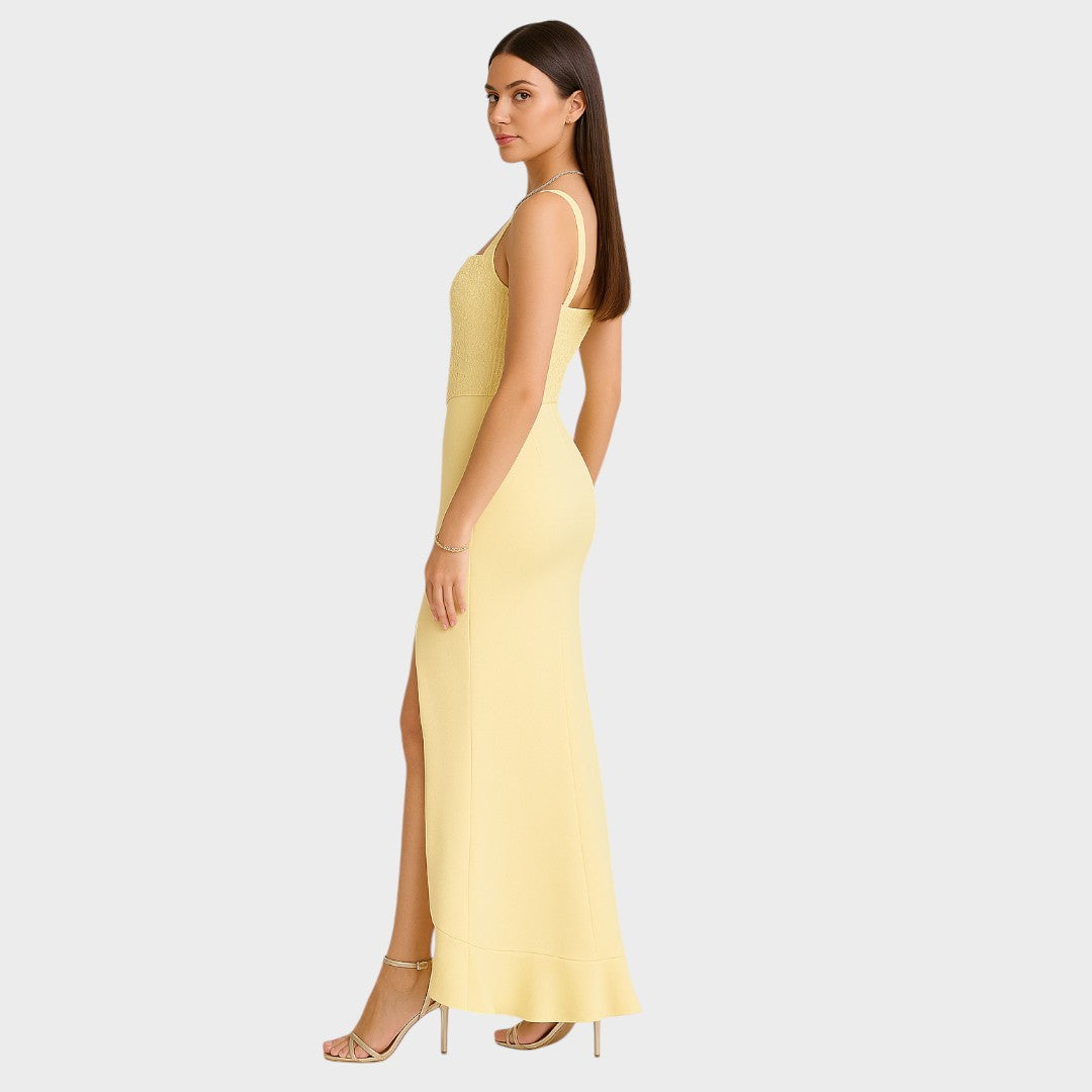 Krista - Rochie elegantă cu corset și volane