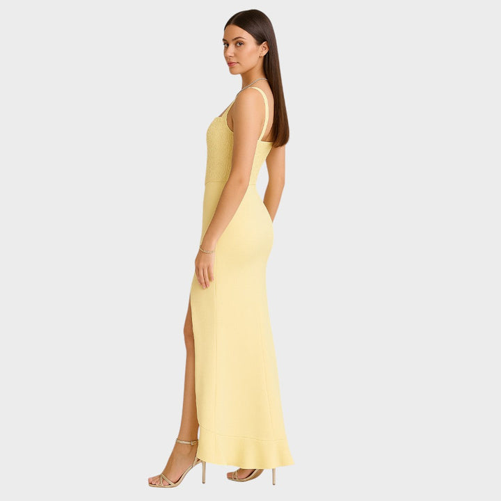 Krista - Rochie elegantă cu corset și volane