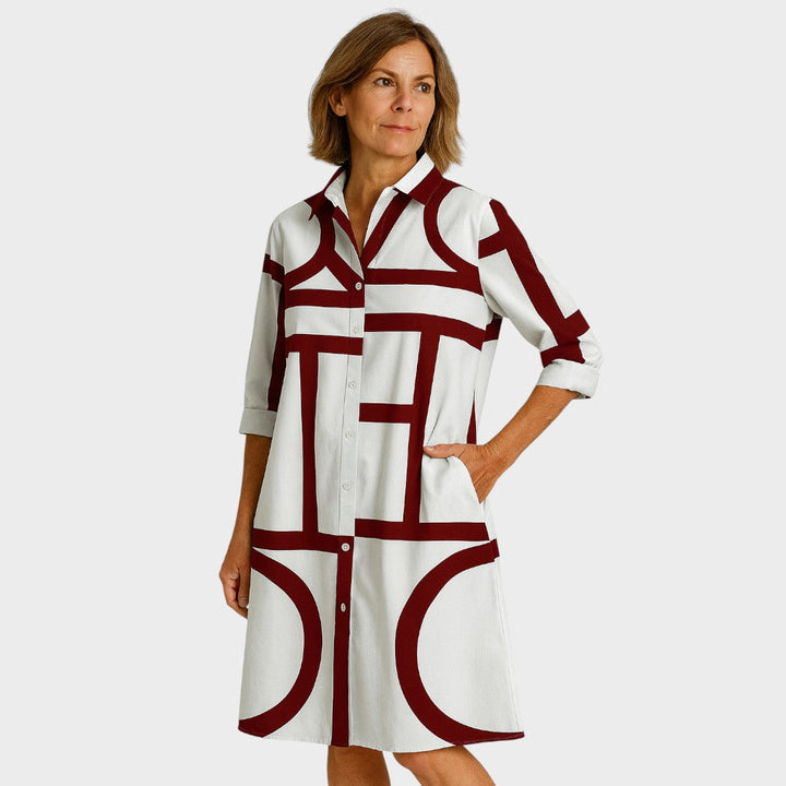 Petra - Rochie cu model geometric