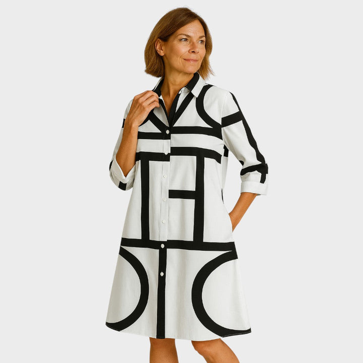 Petra - Rochie cu model geometric