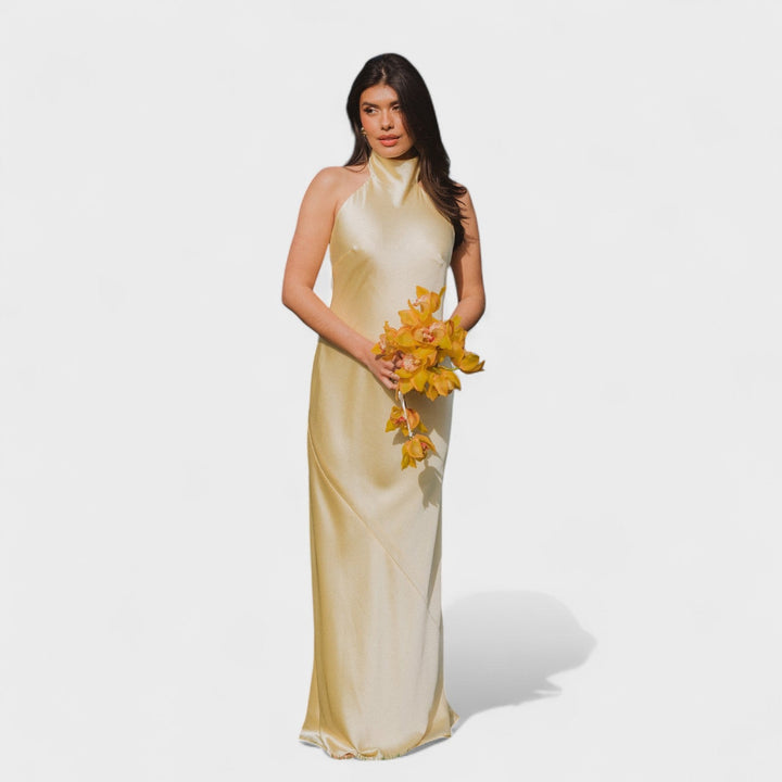 Martina - Rochie cu fundă din satin